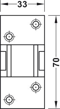 Kyvný pružinový závěs, pro bezfalcové vnitřní dveře, Startec