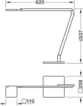 Lampička na pracovní stůl, Nimbus Roxxane Home Desk