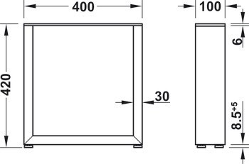 Lavicové podnoží, k přišroubování