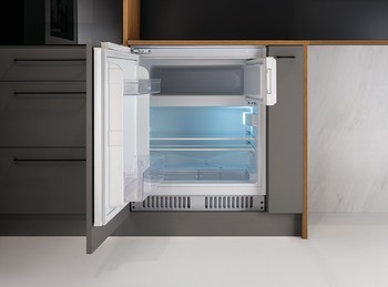 Lednice s mrazákem pod linku, Häfele Assedo RUF12S82a, Objem lednice: 95 litrů, objem mrazáku: 16 litrů