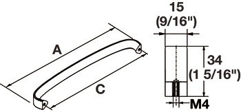Madlo, Häfele Déco H1330, zinková slitina