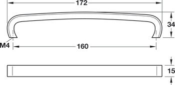 Madlo, Häfele Déco H1330, zinková slitina