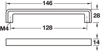 Madlo, Häfele Déco H1385, zinková slitina