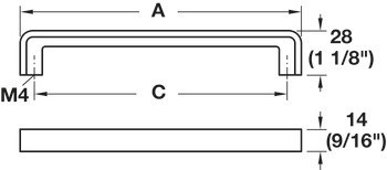 Madlo, Häfele Déco H1385, zinková slitina