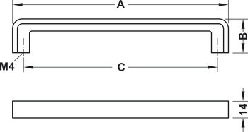 Madlo, Häfele Déco H1385, zinková slitina
