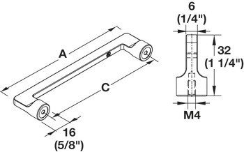 Madlo, Häfele Déco H1565, zinková slitina