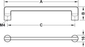 Madlo, Häfele Déco H1565, zinková slitina