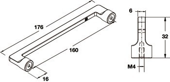 Madlo, Häfele Déco H1565, zinková slitina