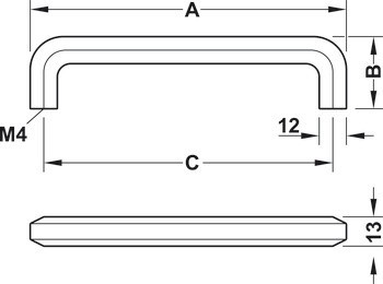 Madlo, Häfele Déco H1710, zinková slitina