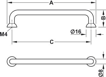 Madlo, Häfele Déco H1715, zinková slitina