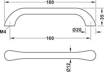 Madlo, Häfele Déco H1730, zinková slitina