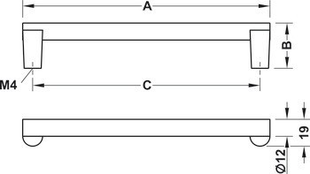 Madlo, Häfele Déco H2120, zinková slitina