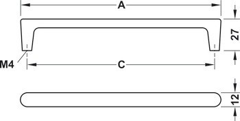 Madlo, Häfele Déco H2125, zinková slitina