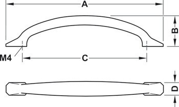 Madlo, Häfele Déco H2180, zinková slitina