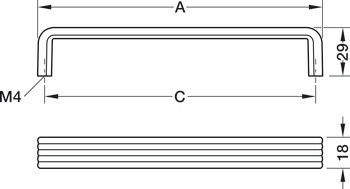 Madlo, Häfele Déco H2345, zinková slitina