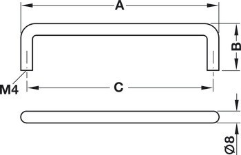 Madlo, Häfele Déco, nerez