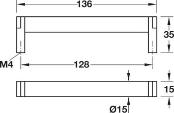 Madlo, kulatá, úchytka: nerez, vložka: kůže