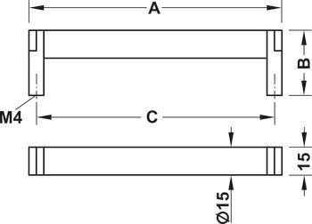 Madlo, kulatá, úchytka: nerez, vložka: kůže