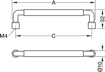 Madlo, Häfele Déco H2305, zinková slitina