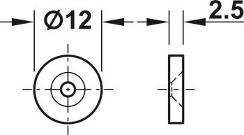 Magnetická záskočka, Přídržná síla 1,3 kg, pro vrtaný otvor 8 mm