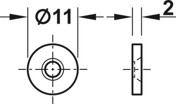 Magnetická záskočka, přídržná síla 1,8 kg, pro otvor 9 mm