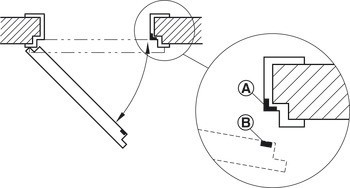 Magnetická záskočka, přídržná síla 10 kg, k přišroubování, pro vnitřní dveře