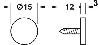 Magnetická záskočka, přídržná síla 3,0–4,0 kg, k nalisování, kulatá