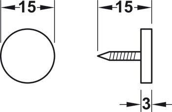 Magnetická záskočka, přídržná síla 3,0–4,0 kg, k přišroubování, kulatá