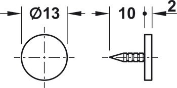 Magnetická záskočka, přídržná síla 3,0–4,0 kg, k přišroubování, kulatá