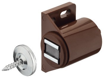 Magnetická záskočka, přídržná síla 3,0 kg, k přišroubování včetně nebo bez podložky k přišroubování, kulatý