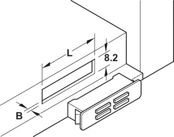 Magnetická záskočka, přídržná síla 3,5/8 kg, k nacvaknutí do těla