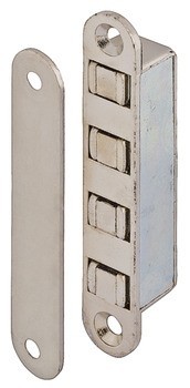 Magnetická záskočka, přídržná síla 4,0-8,0 kg, pro zápustnou montáž, hranatá