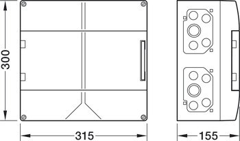 Malá rozvodnice, s DIN lištou, jednořadá nebo dvojřadá