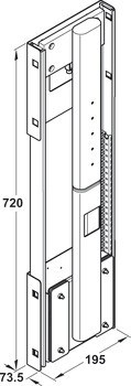 Manuální zdvihací systém, TV zdvih Push, manuální otáčení, nosnost 2,5–6,5 kg