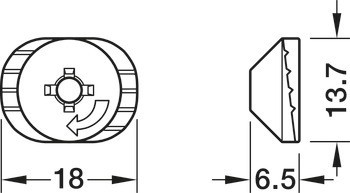 Matice do drážky, Häfele Versatile pro montáž vnitřního vybavení mimo intervaly