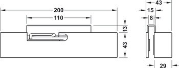 Mechanismus tlumeného dotahu pro dveře, DDA 140/240, pro otočné dřevěné a skleněné dveře v interiéru