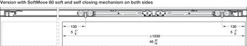 Mechanismus tlumeného dotahu, SoftMove 80 pro Hawa Junior 80