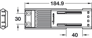 Mechanismus tlumeného zavírání, Obnovovací konzole, Accuride 0116