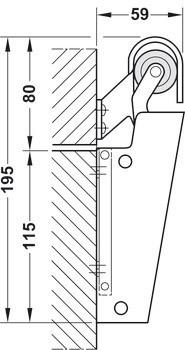 Mechanismus tlumeného zavírání pro dveře, Dictator V 1600F