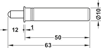 Mechanismus tlumeného zavírání pro dveře, Metalla 510, k nasunutí do horního nebo základního panelu