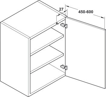 Mechanismus tlumeného zavírání pro dveře, Smove, pro montáž do/na horní panel nebo základní panel na straně závěsů