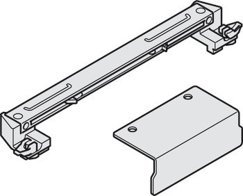 Mechanismus tlumeného zavírání pro středové dveře, S unašečem, pro Häfele Slido F-Line44 80A