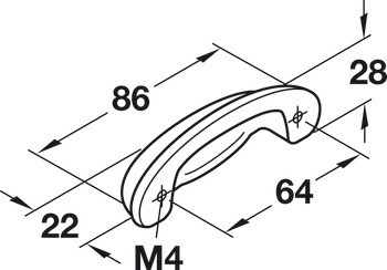 Misková úchytka, zinková slitina