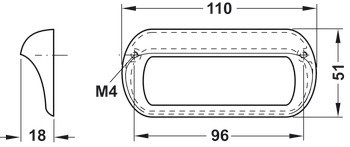Misková úchytka, zinková slitina