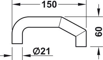 Modul dveřního terminálu, DT 600c FH, Häfele Dialock pro dveře s úzkým rámem s požadavky na požární odolnost/kouřovou ochranu