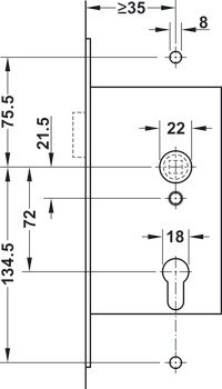 Modul dveřního terminálu, DT 600c, Häfele Dialock, bez knobky