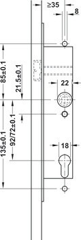 Modul dveřního terminálu, Häfele Dialock DT 600c FH pro dveře s požadavky v souladu s EN 1125