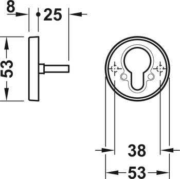 Moduly dveřního terminálu, DT 400 FH, Dialock, s knobkou, Tag-it™ ISO