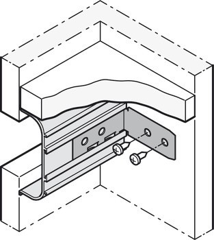 Montážní konzole, Ocel, 90°