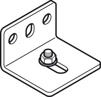 Montážní konzole, se šroubem a maticí